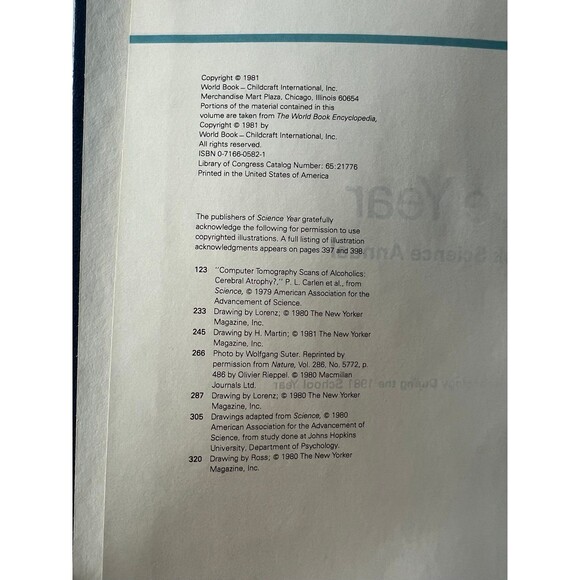 Science Year The World Book Science Annual - 1982 Textbook Book Books - Picture 5 of 5